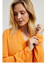 Moodo Srajca z V-izrezom z gumbi oranžna Moodo