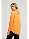 Moodo Srajca z V-izrezom z gumbi oranžna Moodo