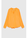 Moodo Srajca z V-izrezom z gumbi oranžna Moodo