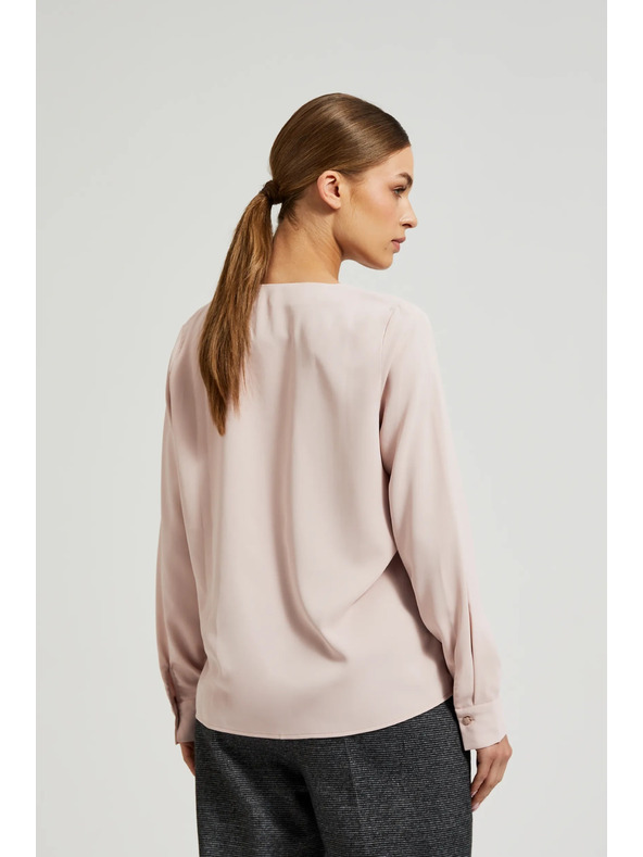 Moodo Gladka srajca z okrasnimi gumbi Moodo