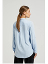 Moodo Viskozna srajca s žepi svetlo modra Moodo