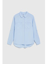 Moodo Viskozna srajca s žepi svetlo modra Moodo