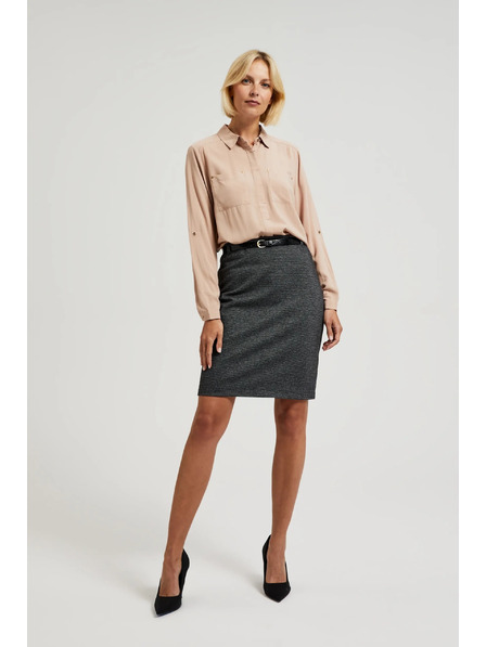 Moodo Viskozna srajca s žepi bež Moodo