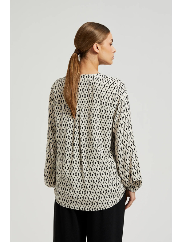 Moodo Srajca z vzorcem in okrasnimi gumbi Moodo