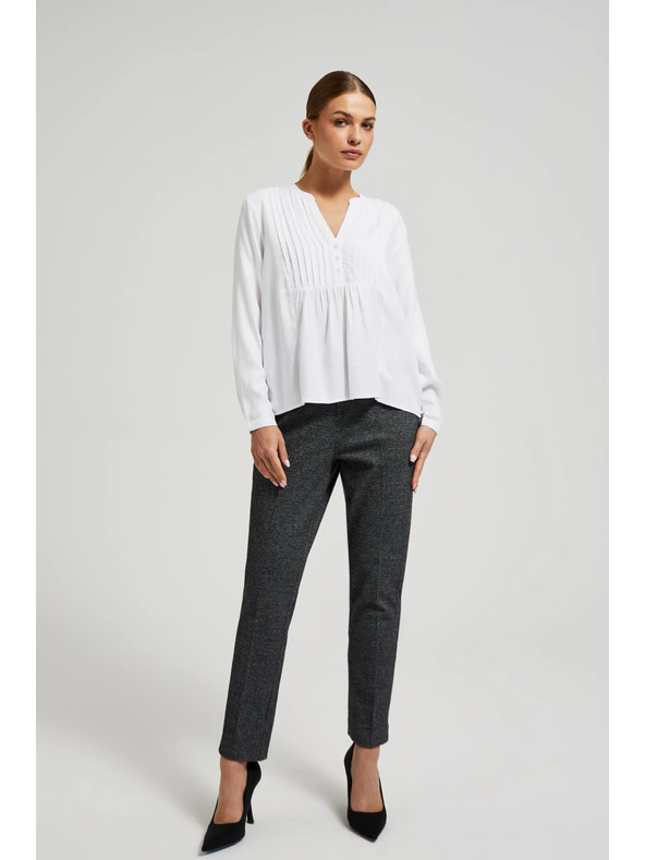 Moodo Srajca z dolgimi rokavi bela Moodo