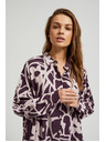 Moodo Viskozna srajca z vzorcem vijolična Moodo