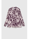 Moodo Viskozna srajca z vzorcem vijolična Moodo
