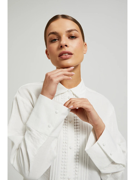 Moodo Elegantna viskozna srajca bela Moodo