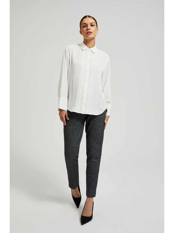 Moodo Elegantna viskozna srajca bela Moodo