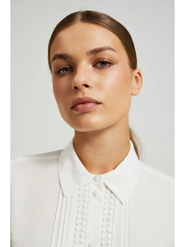 Moodo Elegantna viskozna srajca bela Moodo