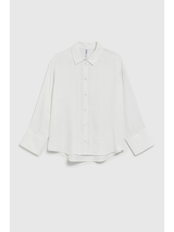 Moodo Elegantna viskozna srajca bela Moodo