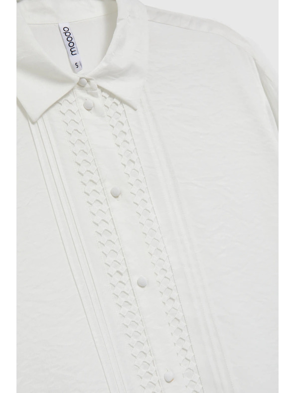 Moodo Elegantna viskozna srajca bela Moodo