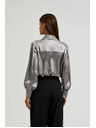 Moodo Srebrna srajca z nabranimi rokavi Moodo