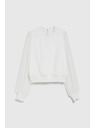 Moodo Elegantna srajca bela z nabranimi rokavi Moodo