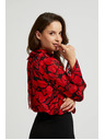 Moodo Črna srajca Moodo s cvetličnim vzorcem in širokimi rokavi