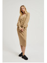Moodo Pletena midi krila bež Moodo