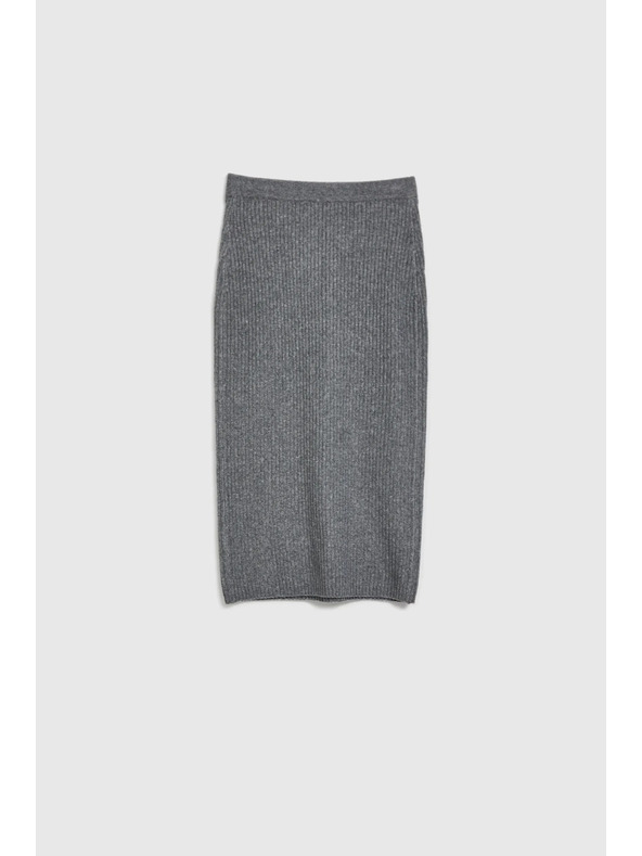 Moodo Pletena midi krila siva Moodo