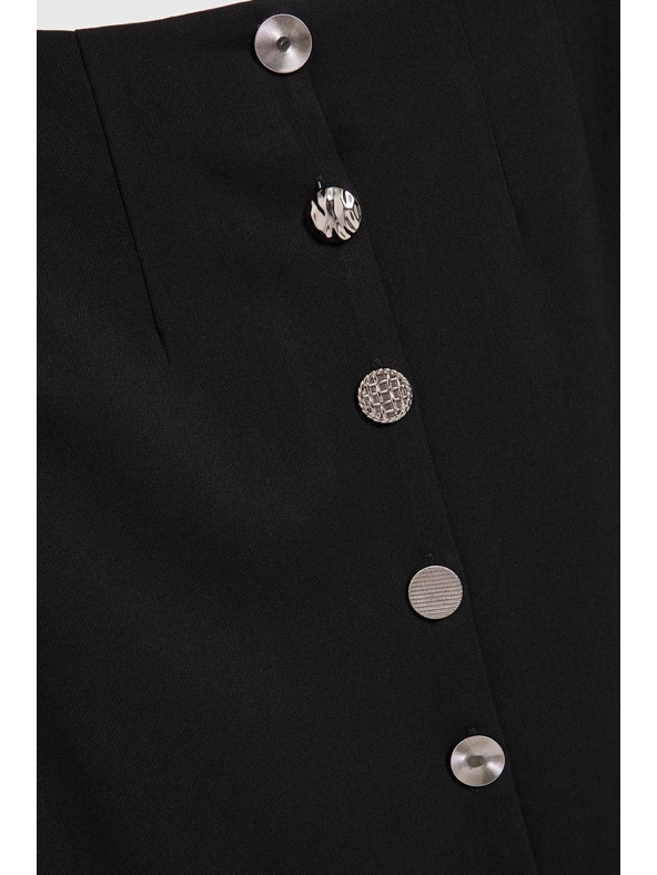 Moodo Svinčna krilo z okrasnimi gumbi črna Moodo