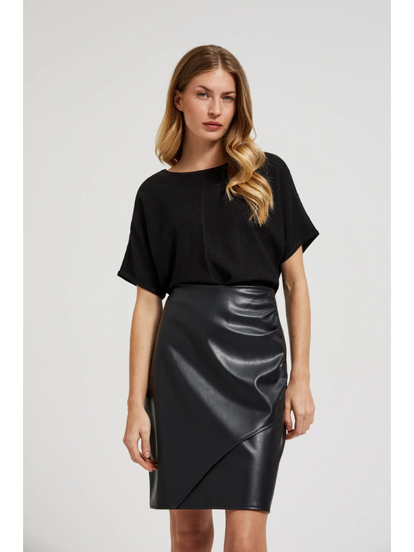 Moodo Svinčena krila iz eko usnja črna Moodo