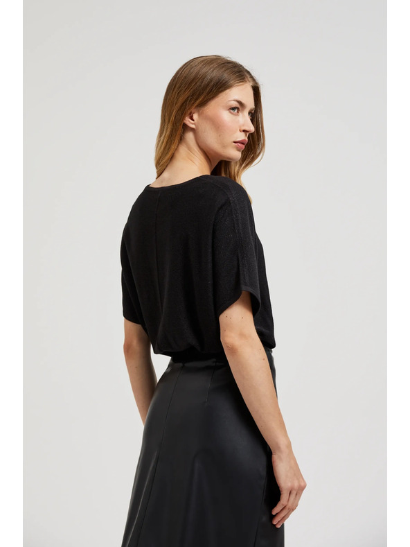 Moodo Svinčena krila iz eko usnja črna Moodo