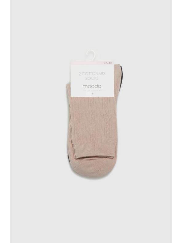 Moodo 2x pakiranje nogavic z okrasnim vzorcem Moodo