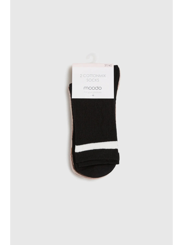 Moodo 2x pakiranje dolgih nogavic Moodo
