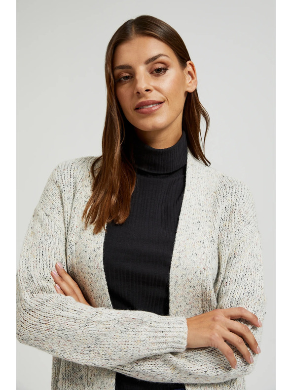 Moodo Bež kardigan do polovice stegna Moodo