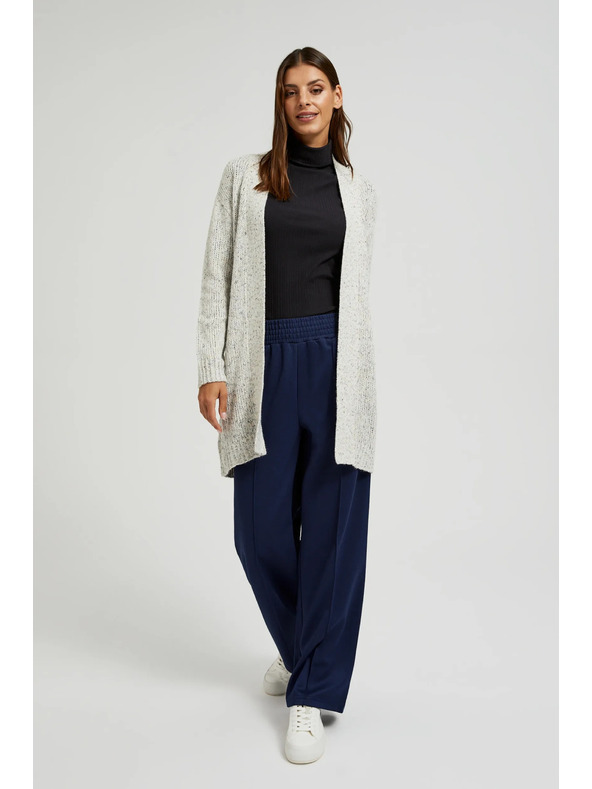 Moodo Bež kardigan do polovice stegna Moodo