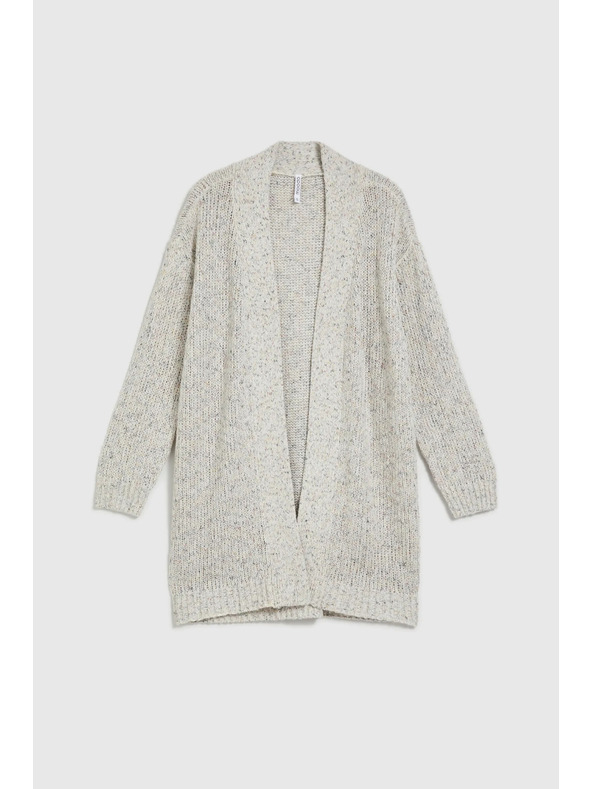 Moodo Bež kardigan do polovice stegna Moodo