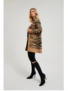 Moodo Bež kardigan z dolgimi rokavi z živalskim vzorcem Moodo