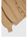 Moodo Bež kardigan na gumbe z napihnjenim rokavi Moodo