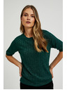 Moodo Viskozni pulover z metalnim vlaknom zelen Moodo
