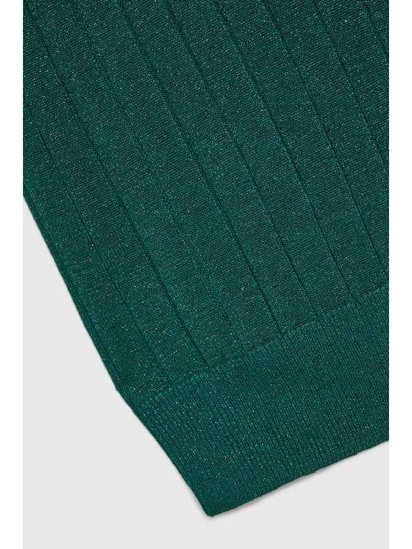 Moodo Viskozni pulover z metalnim vlaknom zelen Moodo