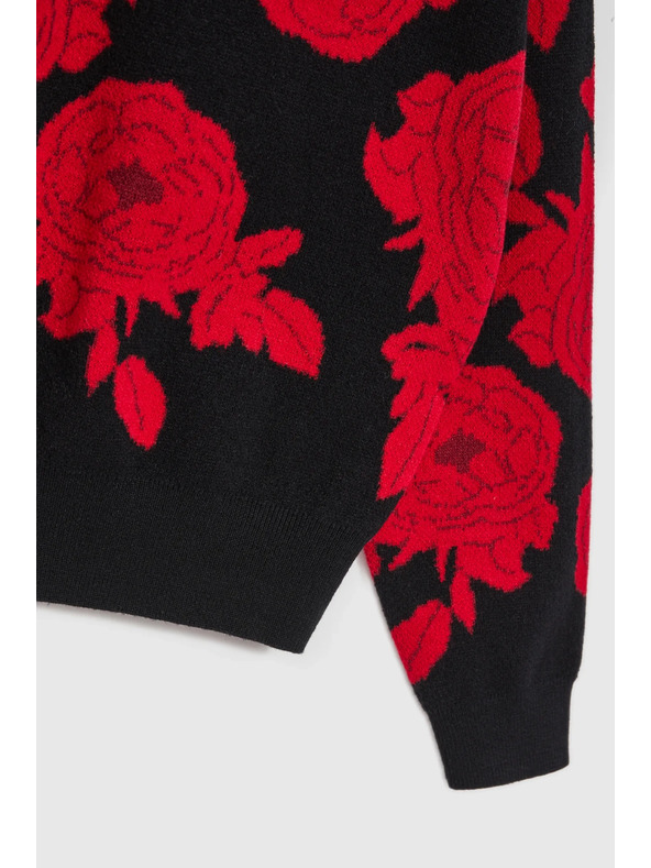 Moodo Črn pulover s tiskom Moodo