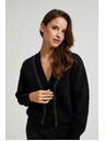 Moodo Črn kardigan okrašen z biseri Moodo