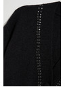Moodo Črn kardigan okrašen z biseri Moodo