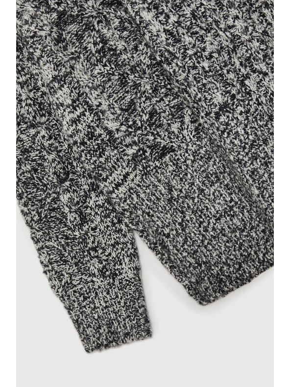 Moodo Pulover s debelim ovratnikom črn Moodo