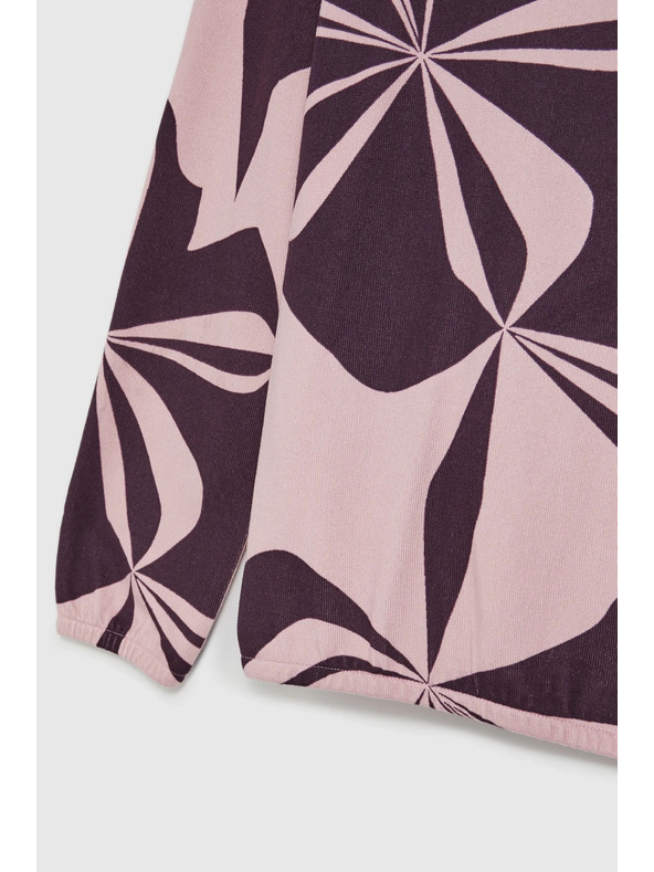 Moodo Rožnat pulover z geometrijskim vzorcem Moodo