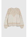 Moodo Bežen pulover z okrašen z bleščečo nitjo Moodo