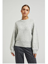 Moodo Siv pulover z okrašen z bleščečo nitjo Moodo