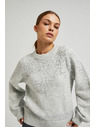 Moodo Siv pulover z okrašen z bleščečo nitjo Moodo