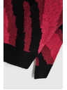 Moodo Rdeč pulover z geometrijskim vzorcem Moodo