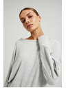 Moodo Siv gladek pulover z dolgimi rokavi Moodo