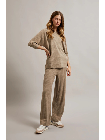 Moodo Bežen pulover z okrašen z metalno nitjo Moodo