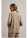 Moodo Bežen pulover z okrašen z metalno nitjo Moodo