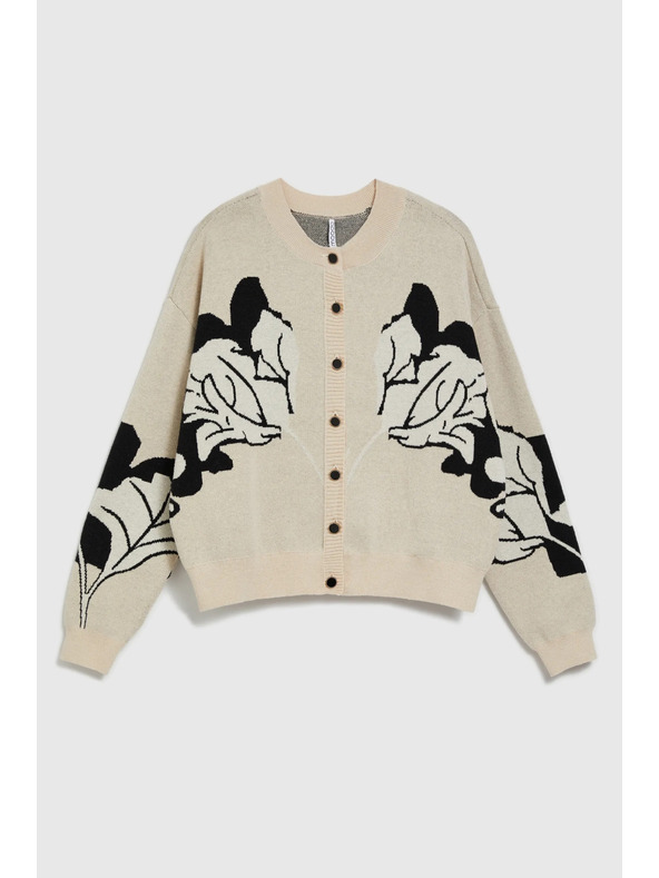 Moodo Bežen pulover na gumbe Moodo