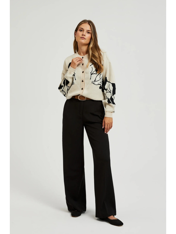 Moodo Bežen pulover na gumbe Moodo