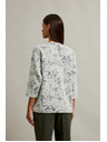 Moodo Bel pulover s cvetličnim vzorcem in 3/4 rokavi Moodo