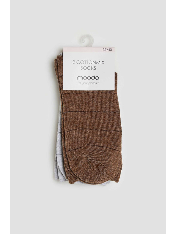 Moodo 2-delni komplet prugastih nogavic Moodo