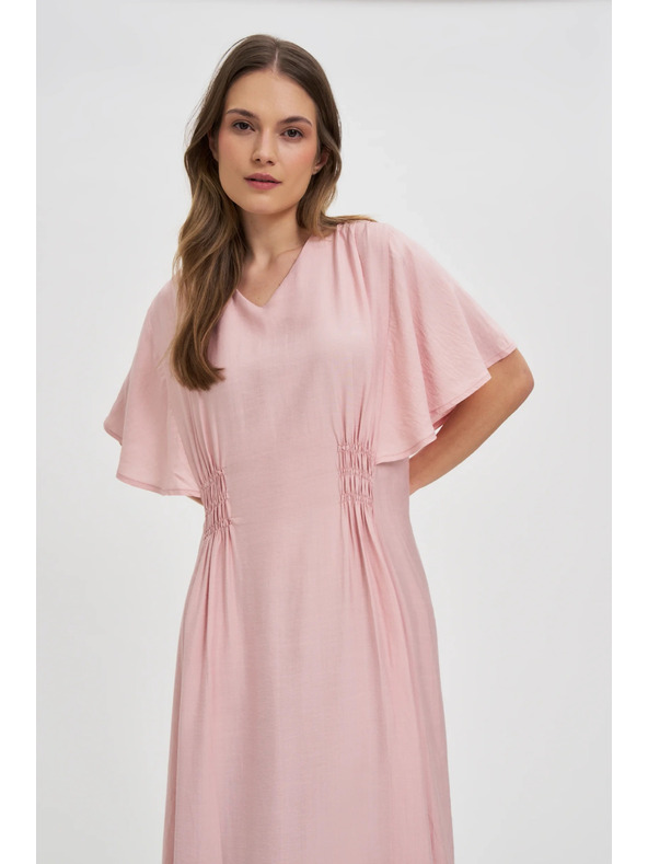 Moodo Rožnate midi obleke Moodo